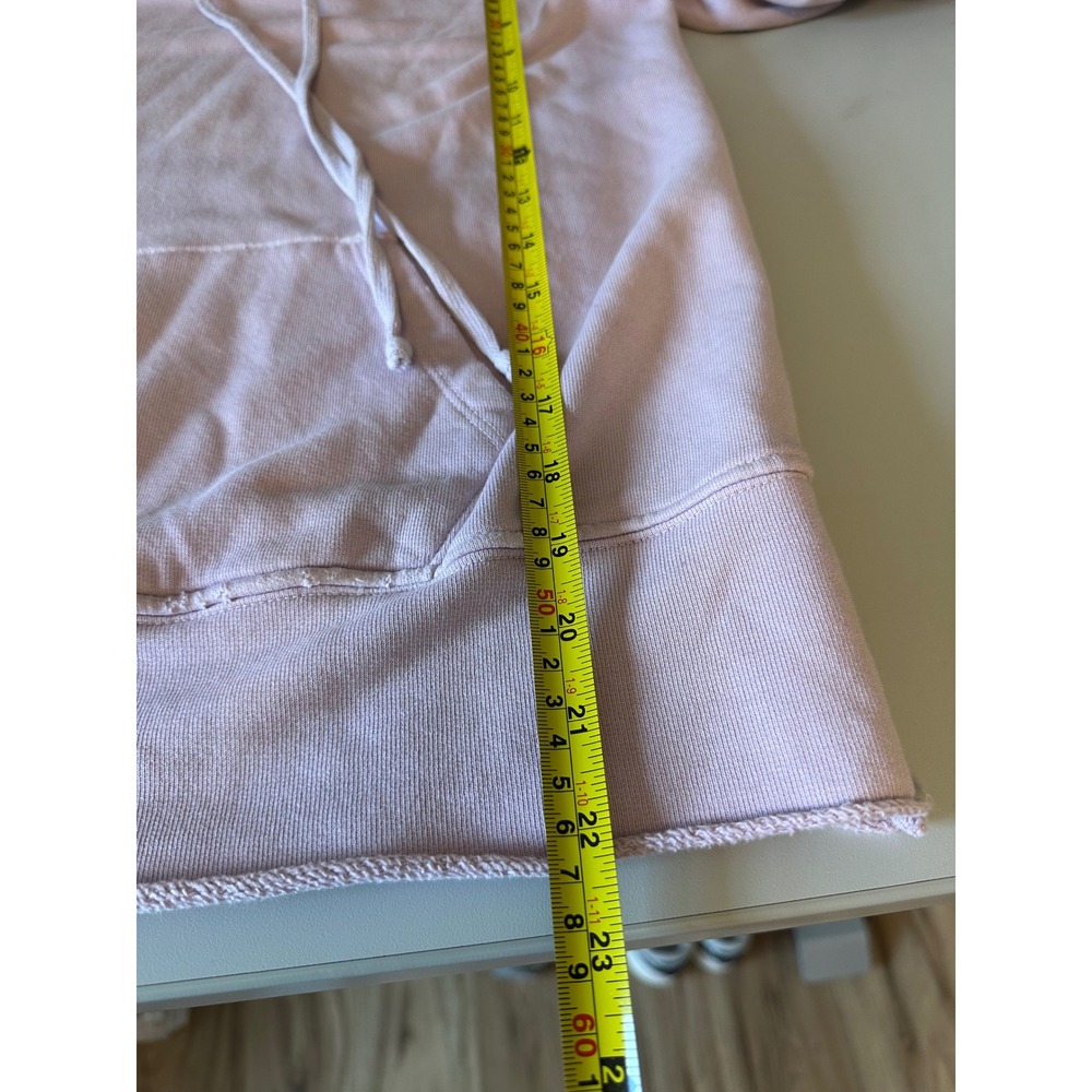 Nili Lotan Janie Cotton French Terry Hoodie in Dusty Rose Pink | Size Small - Picture 6 of 7